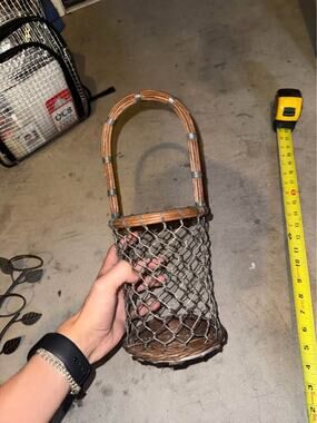 Vintage 1970s Wine Bottle Basket Caddy Holder